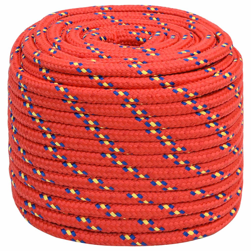 Corda per barca Rossa 18 mm 100 m in Polipropilene vidaXL