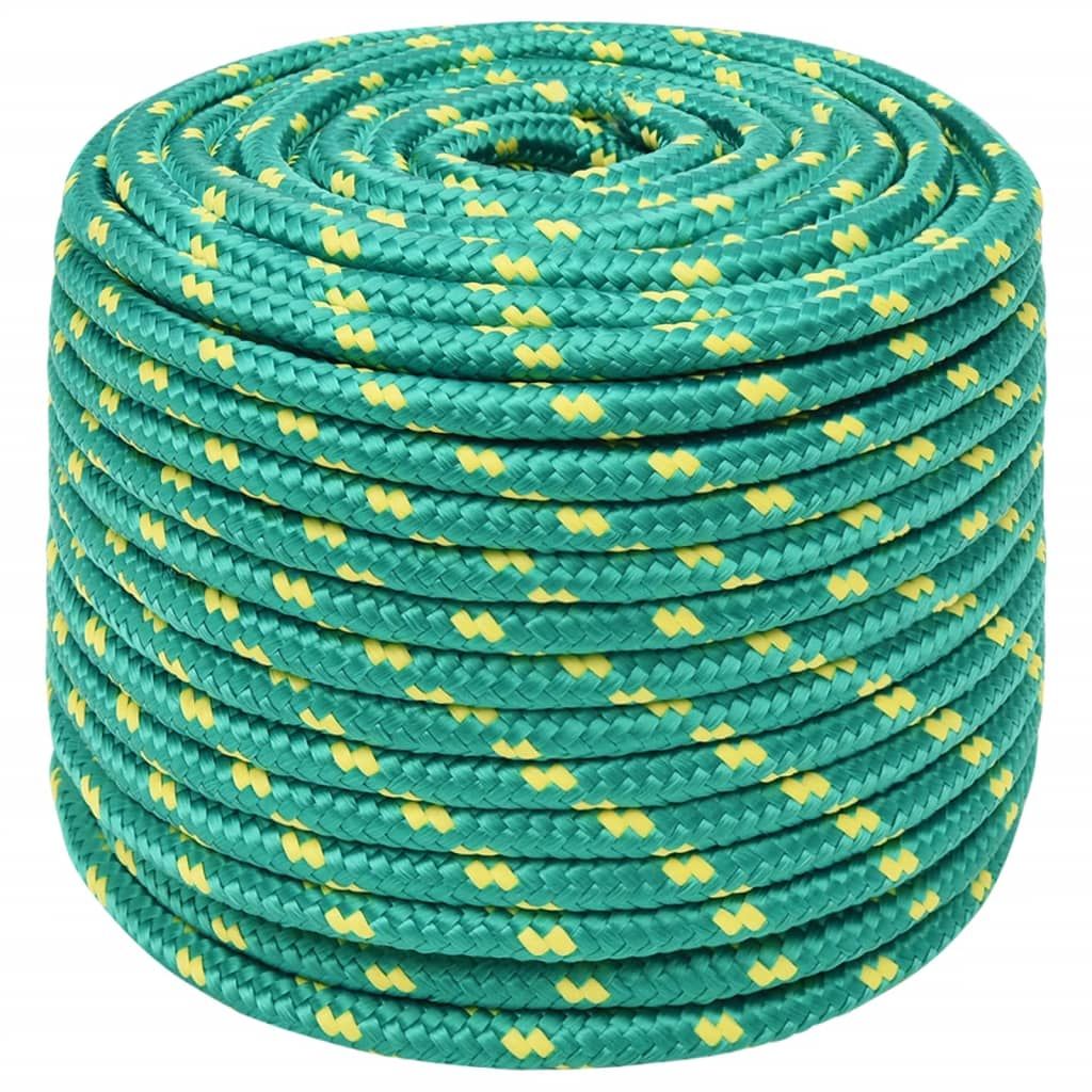 Corda per barca Verde 14 mm 250 m in Polipropilene vidaXL