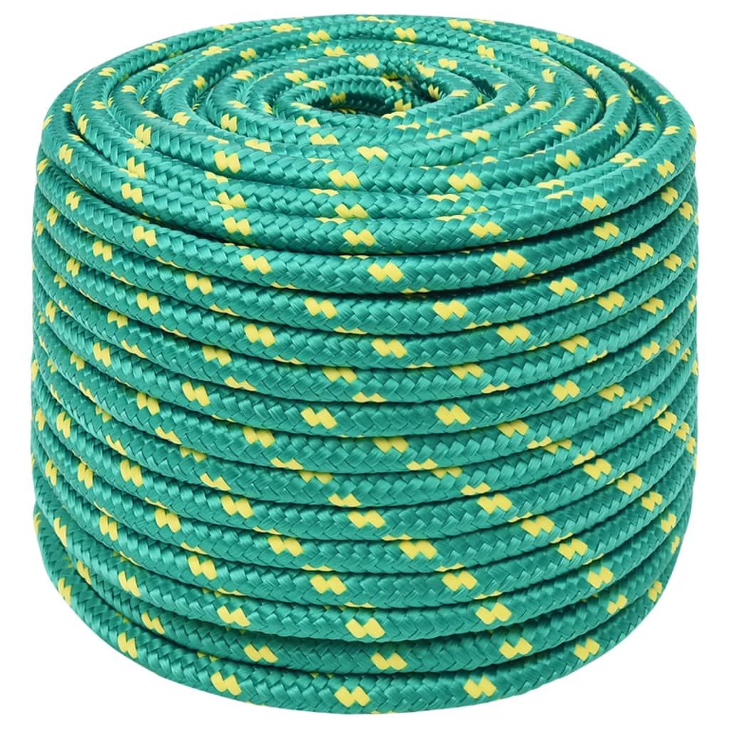Corda per barca Verde 12 mm 250 m in Polipropilene vidaXL