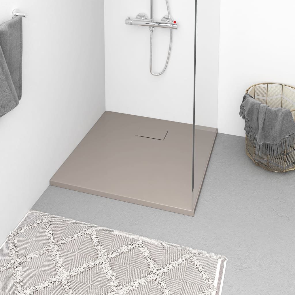 Piatto Doccia in SMC Marrone 90x90 cm vidaXL