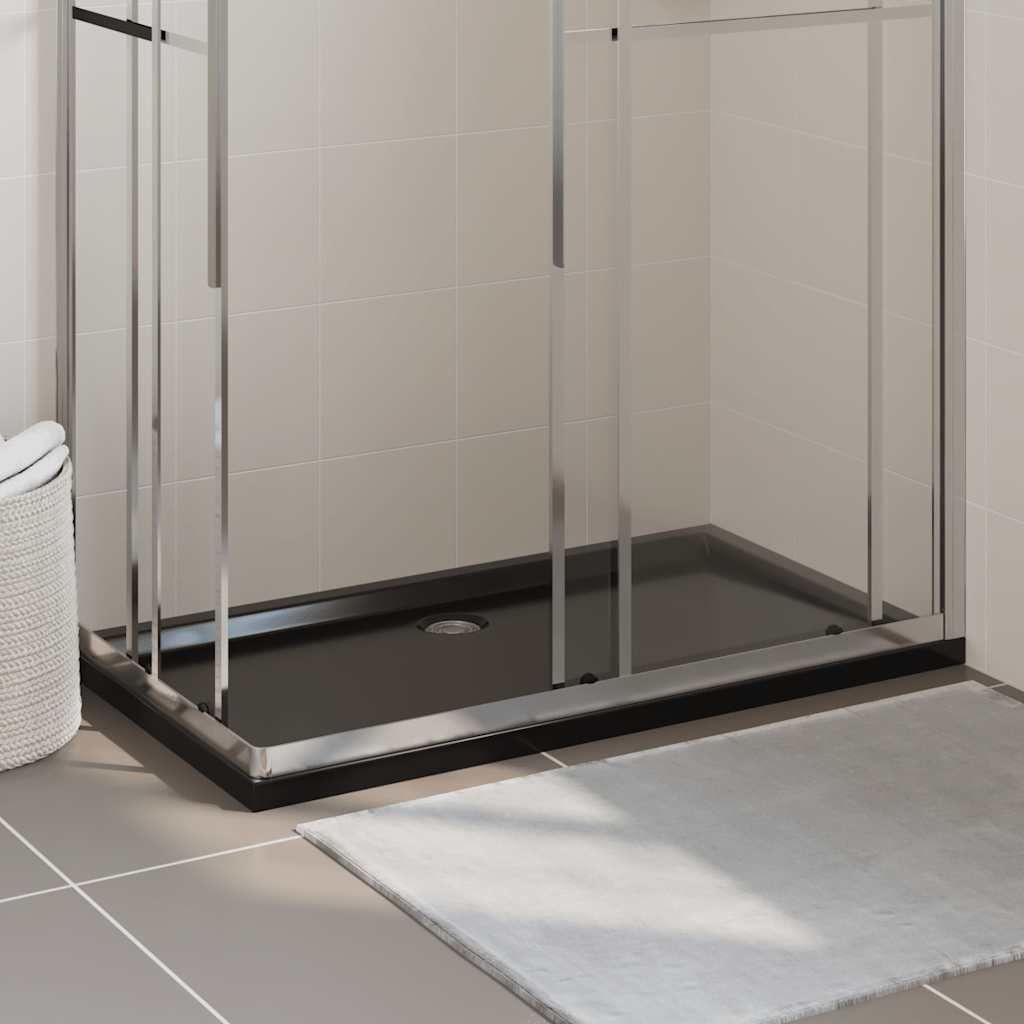 Piatto Doccia in ABS Rettangolare Nero 70x120 cm vidaXL