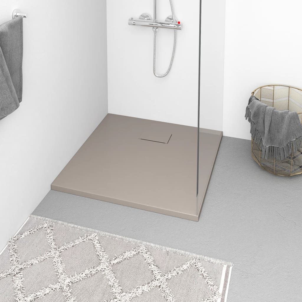 Piatto Doccia in SMC Marrone 80x80 cm vidaXL