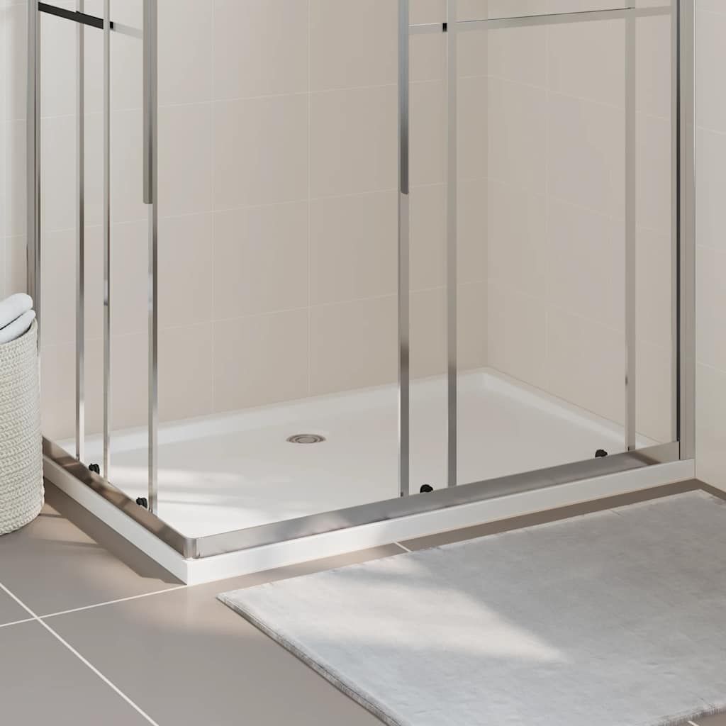 Piatto Doccia in ABS Rettangolare Bianco 80x120 cm vidaXL