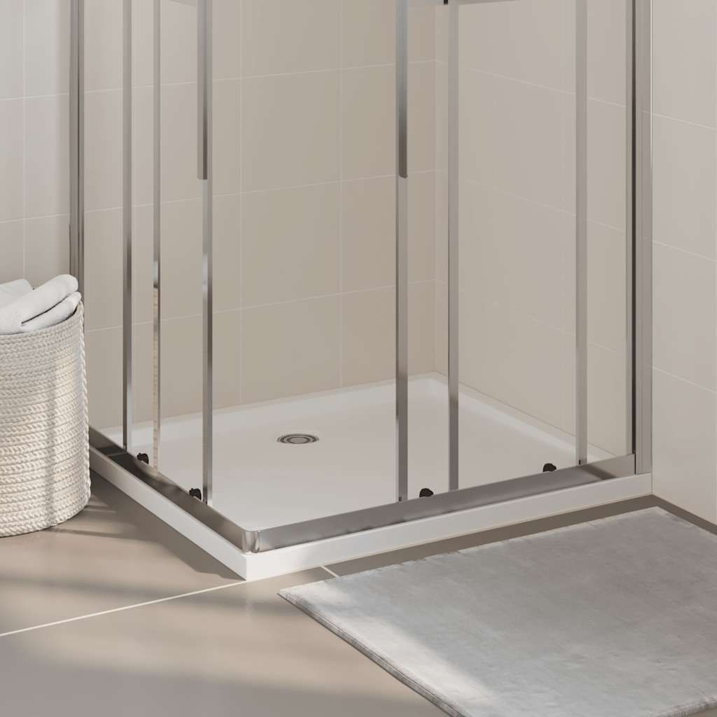 Piatto Doccia in ABS Rettangolare Bianco 80x90 cm vidaXL