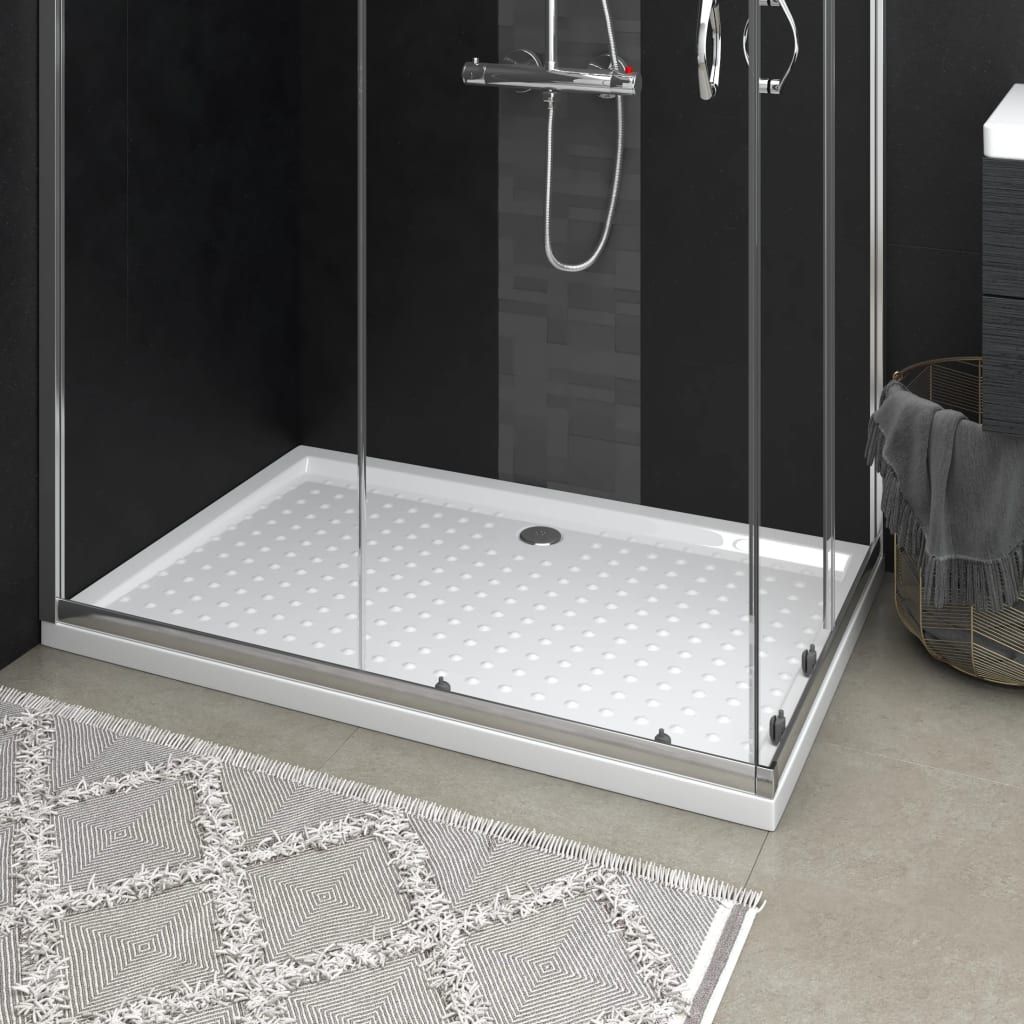 Piatto Doccia con Superficie Puntinata Bianco 80x120x4cm ABS vidaXL