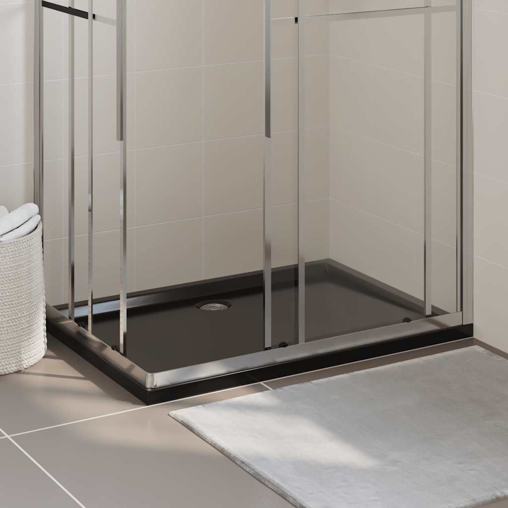 Piatto Doccia in ABS Rettangolare Nero 80x120 cm vidaXL