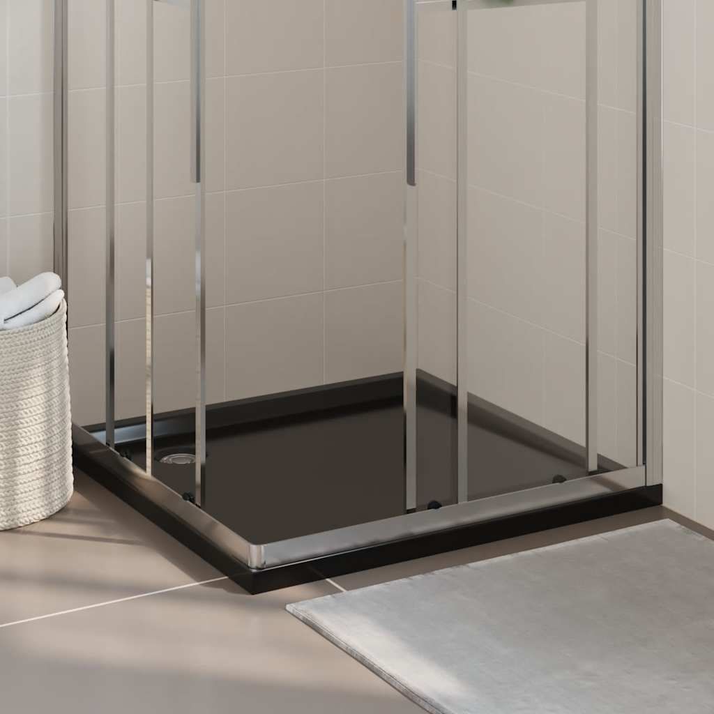 Piatto Doccia Quadrato in ABS Nero 90x90 cm vidaXL