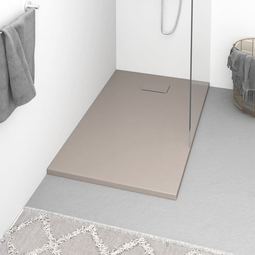 Piatto Doccia in SMC Marrone 120x70 cm vidaXL