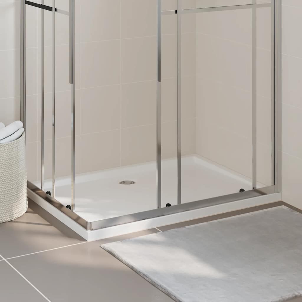 Piatto Doccia in ABS Rettangolare Bianco 80x110 cm vidaXL