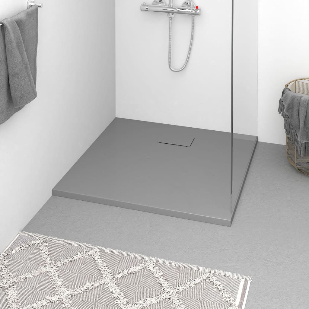 Piatto Doccia in SMC Grigio 90x80 cm vidaXL