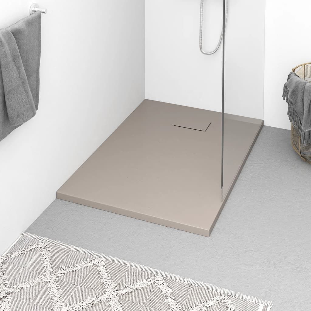 Piatto Doccia in SMC Marrone 100x70 cm vidaXL