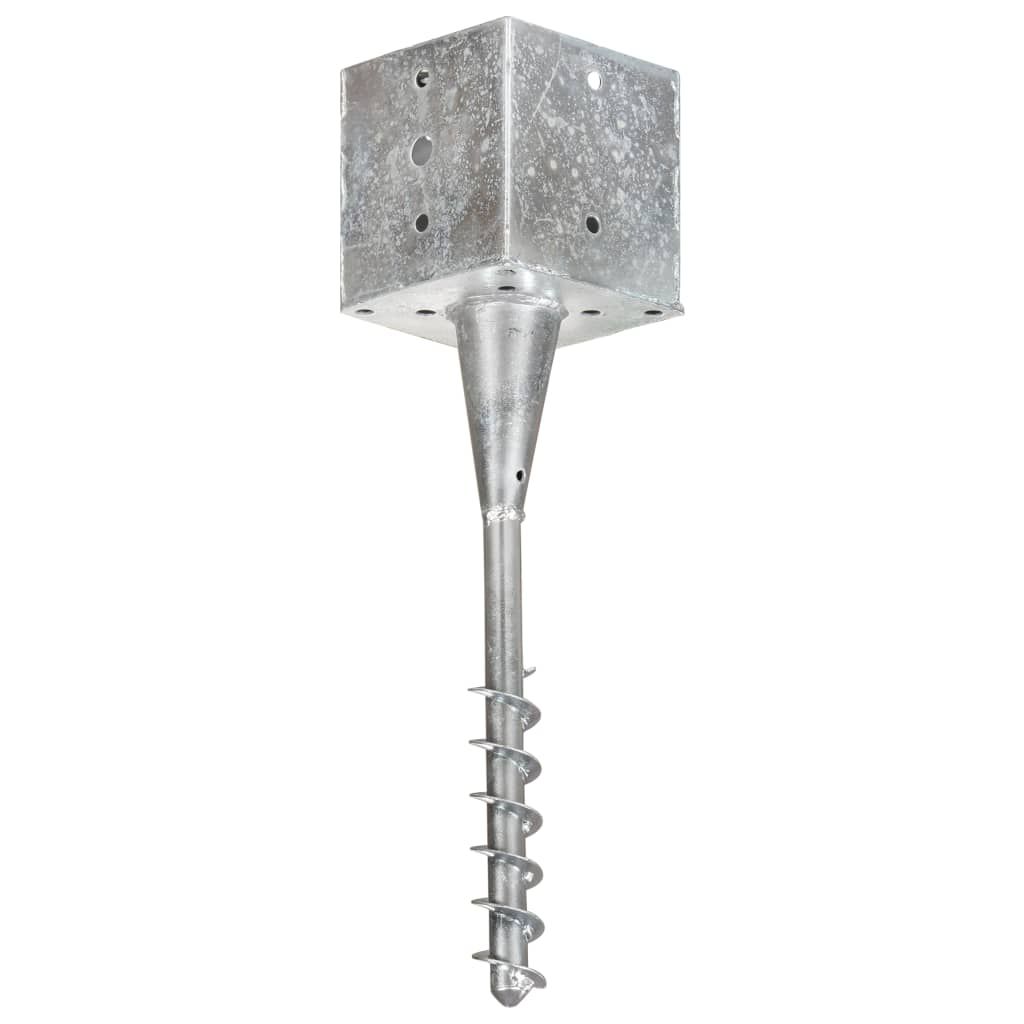 Picchetti di Terra 6 pz Argento 14x14x58 cm in Acciaio Zincato vidaXL