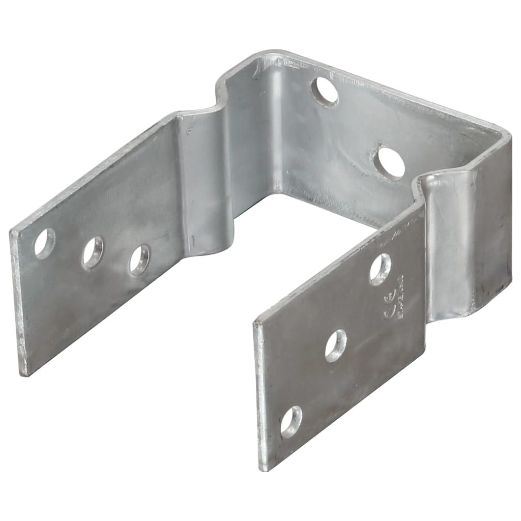 Picchetti per Recinzione 6 pz Argento 10x6x15cm Acciaio Zincato vidaXL