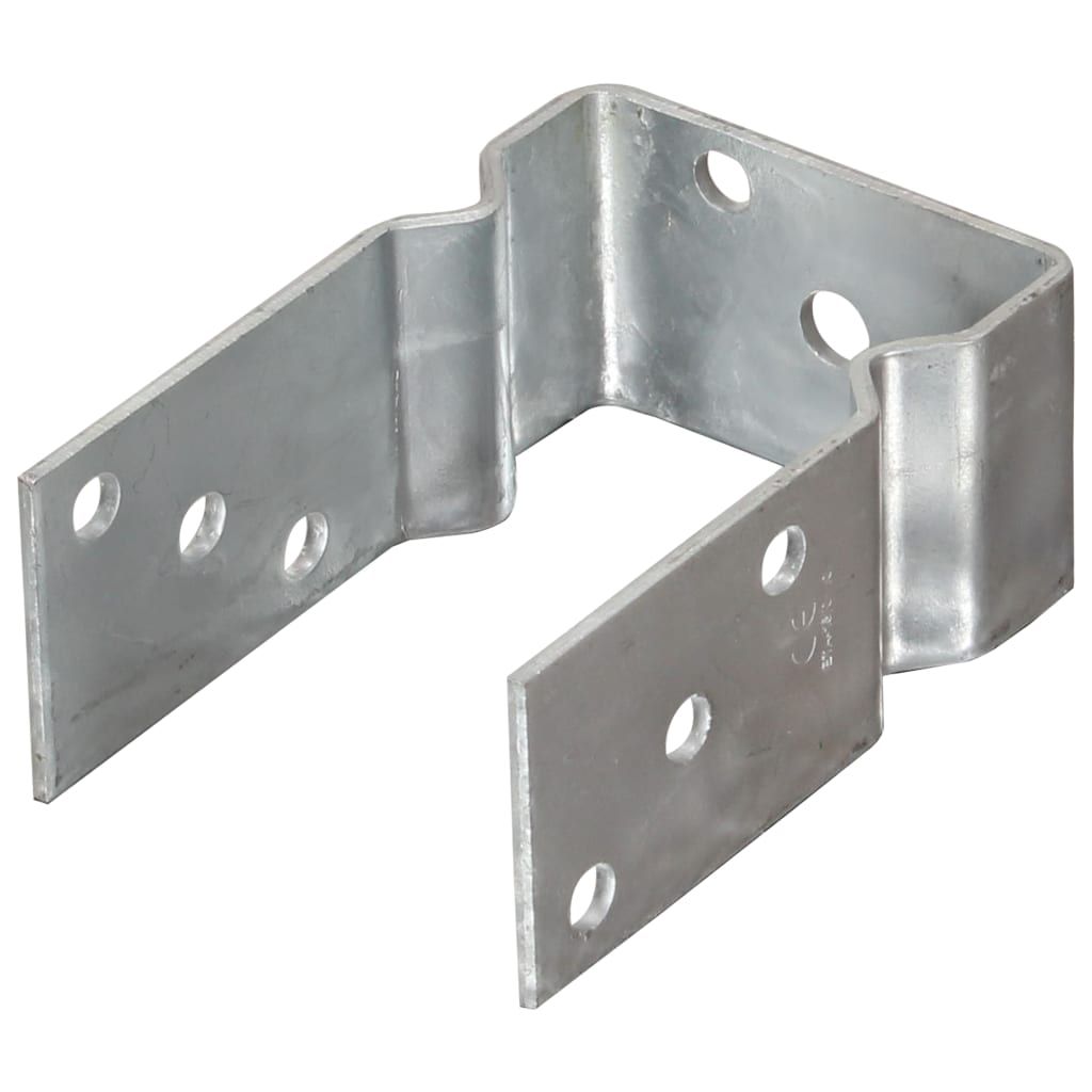 Picchetti per Recinzione 12 pz Argento 9x6x15cm Acciaio Zincato vidaXL