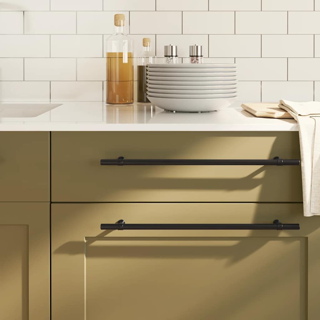 Maniglie per Mobili 5pz Nere 320mm in Acciaio Inox vidaXL