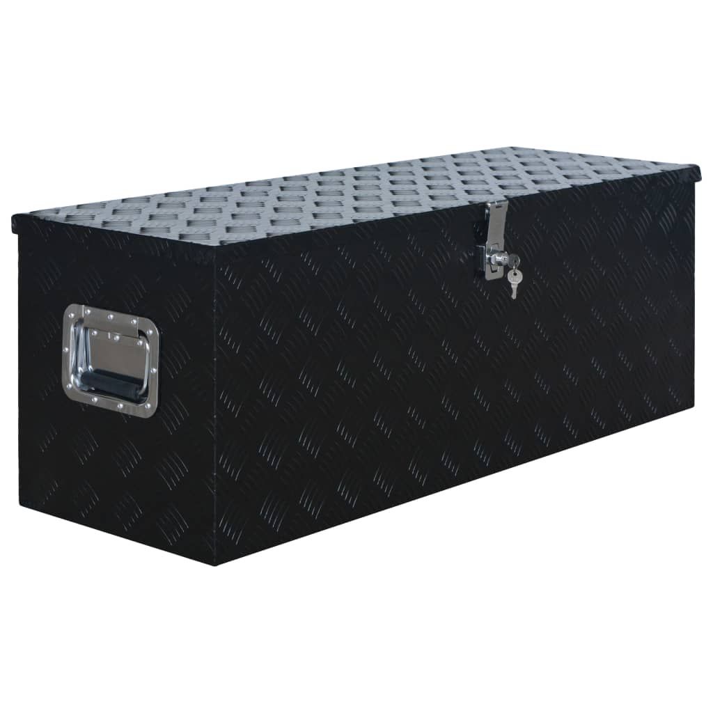 Scatola in Alluminio 1085x370x400 mm Nera vidaXL