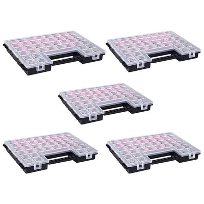 Scatole Assortimento 5 pz con Divisori 385x283x50mm in Plastica vidaXL