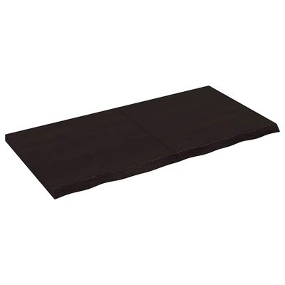 Piano Bagno Marrone Scuro 120x60x(2-4)cm Legno Trattato vidaXL