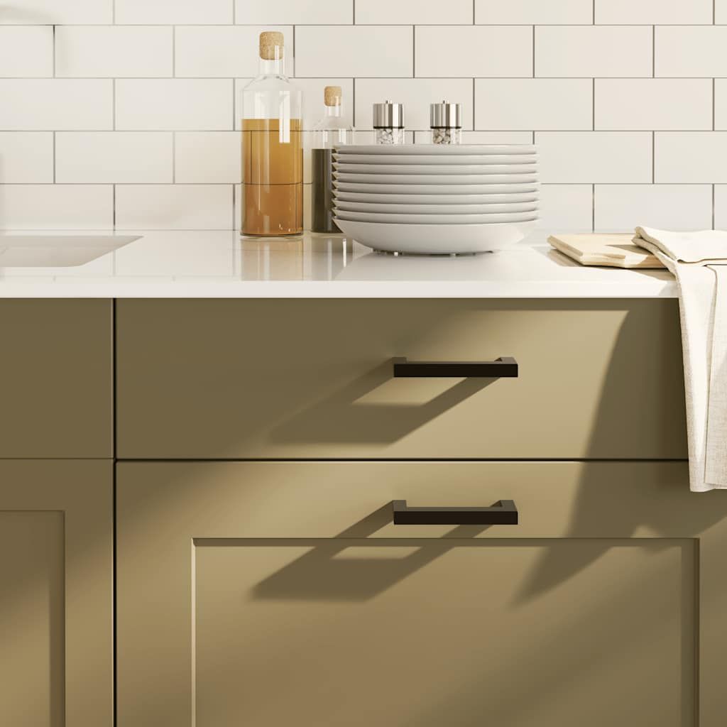 Maniglie per Mobili 10pz Nere 96mm in Acciaio Inox vidaXL