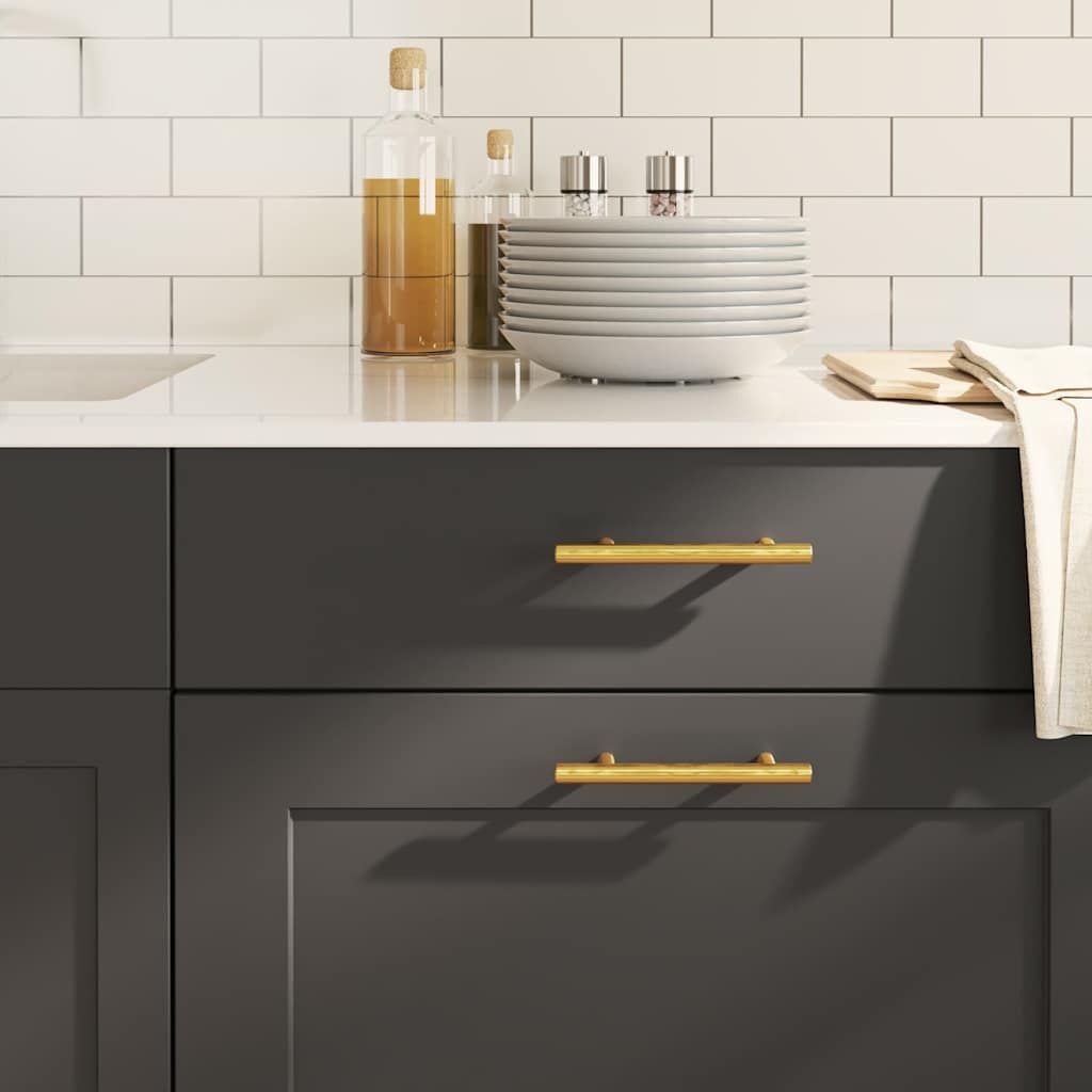 Maniglie per Mobili 10pz Oro 96mm in Acciaio Inox vidaXL