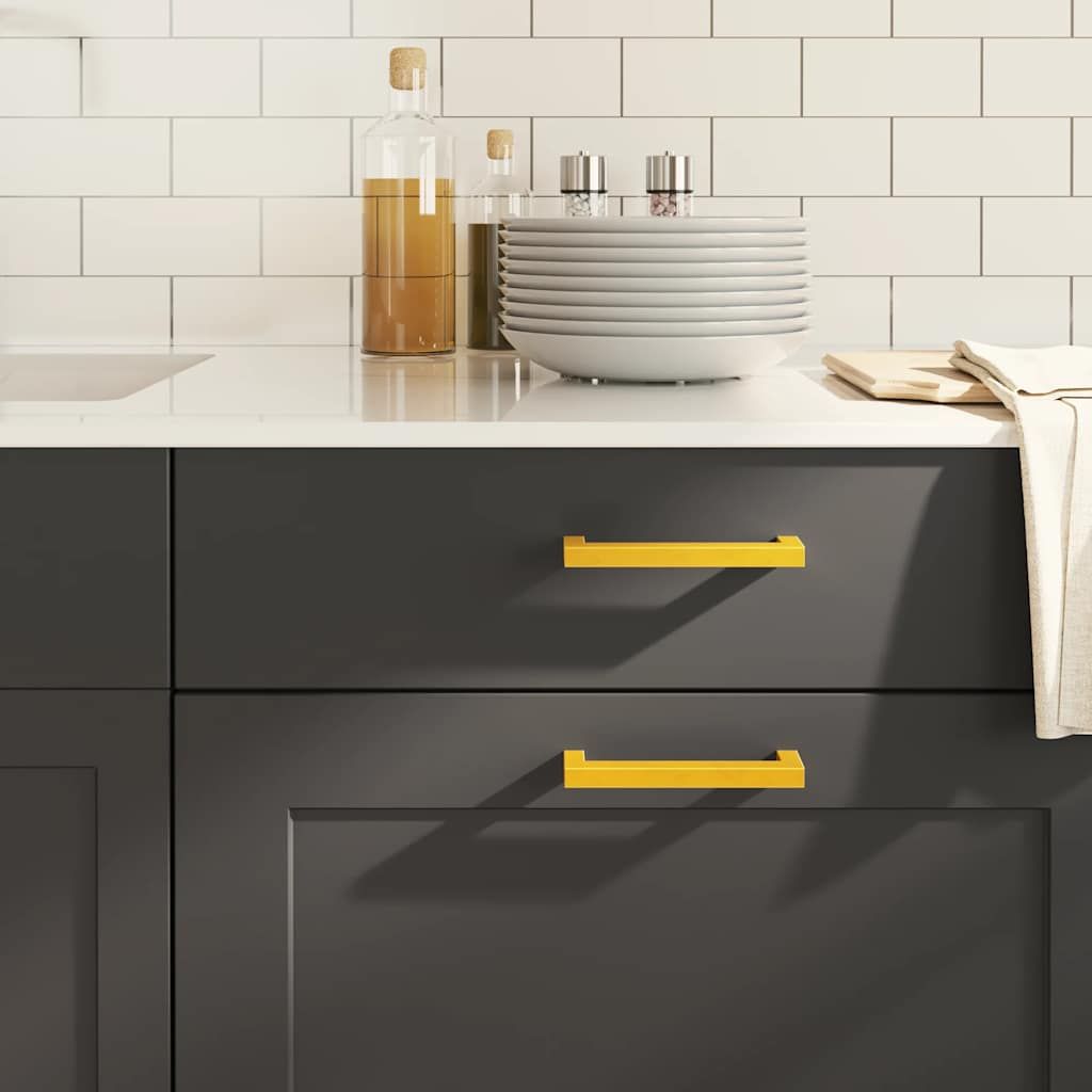 Maniglie per Mobili 10pz Oro 128mm in Acciaio Inox vidaXL