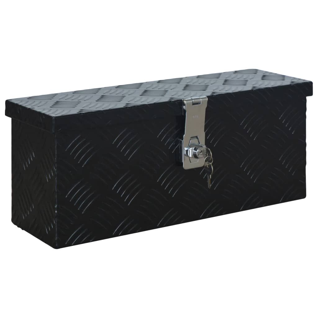 Scatola in Alluminio 485x140x200 mm Nera vidaXL
