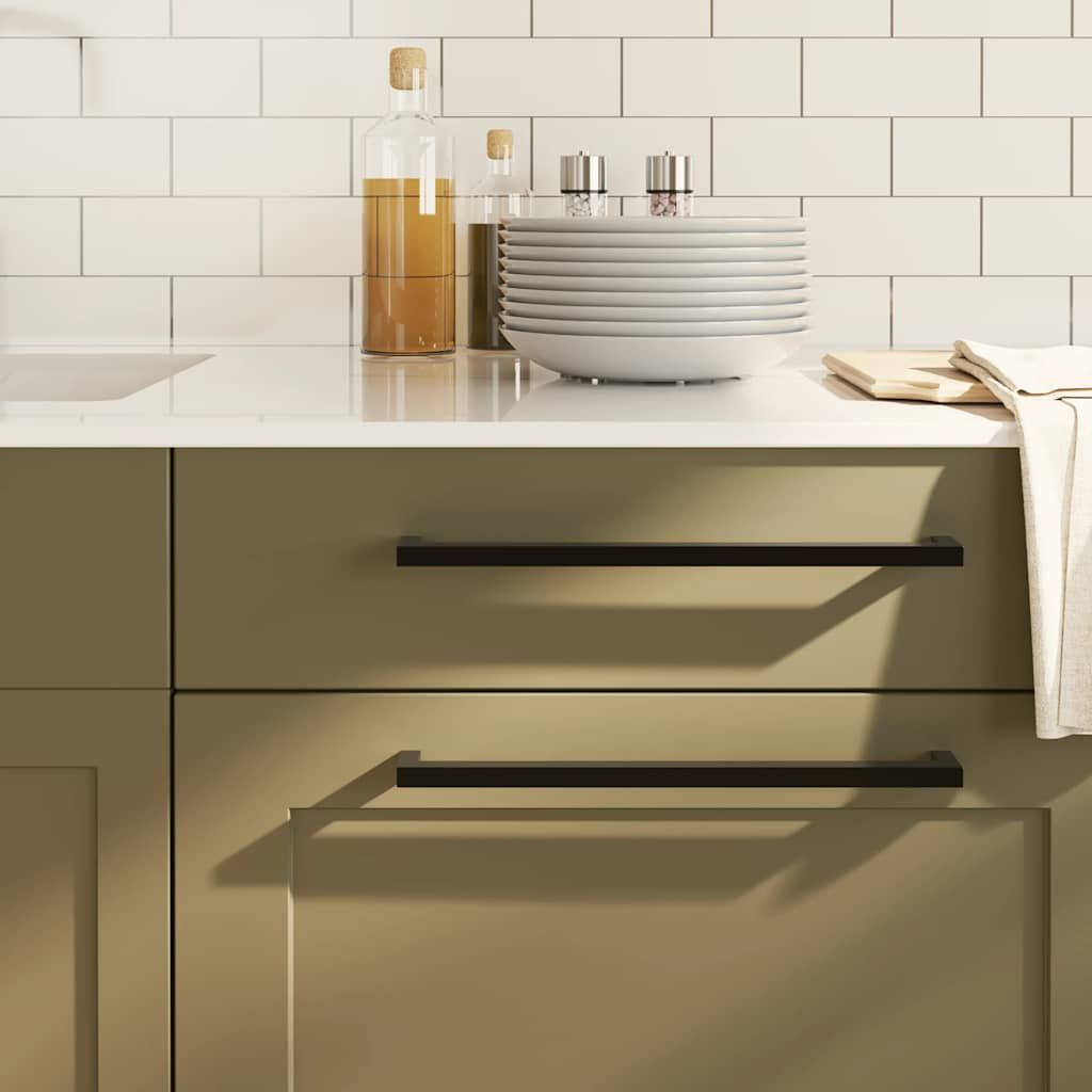 Maniglie per Mobili 5pz Nere 320mm in Acciaio Inox vidaXL