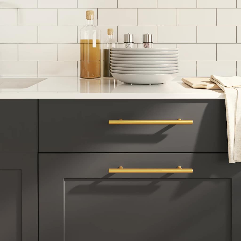 Maniglie per Mobili 10pz Oro 160mm in Acciaio Inox vidaXL
