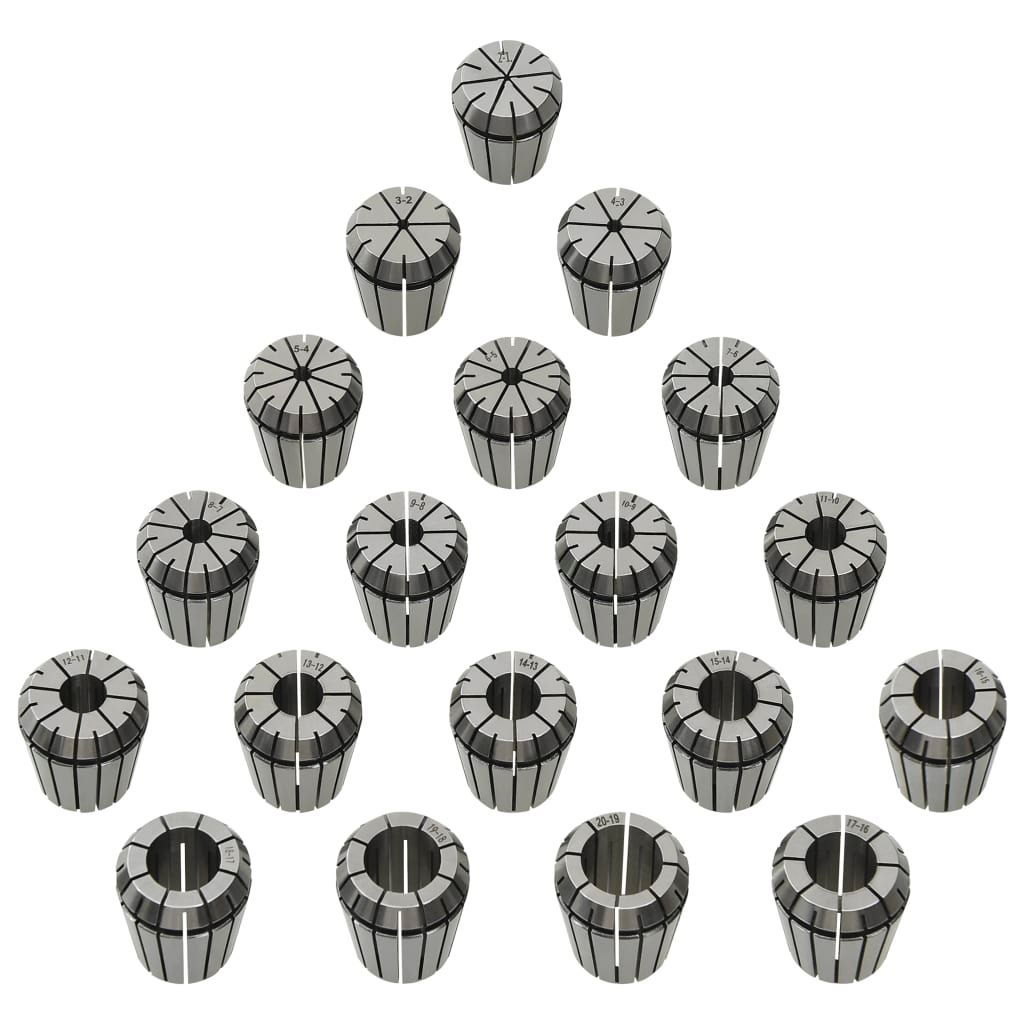 Pinze per Colletti ER32 Set Utensili per Tornitura 19 pz vidaXL