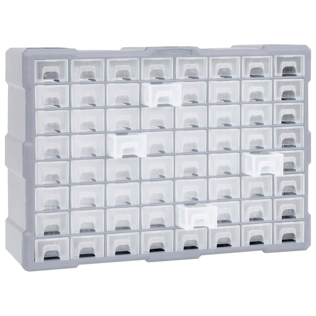 Mobile Contenitore con 64 Cassetti 52x16x37,5 cm vidaXL