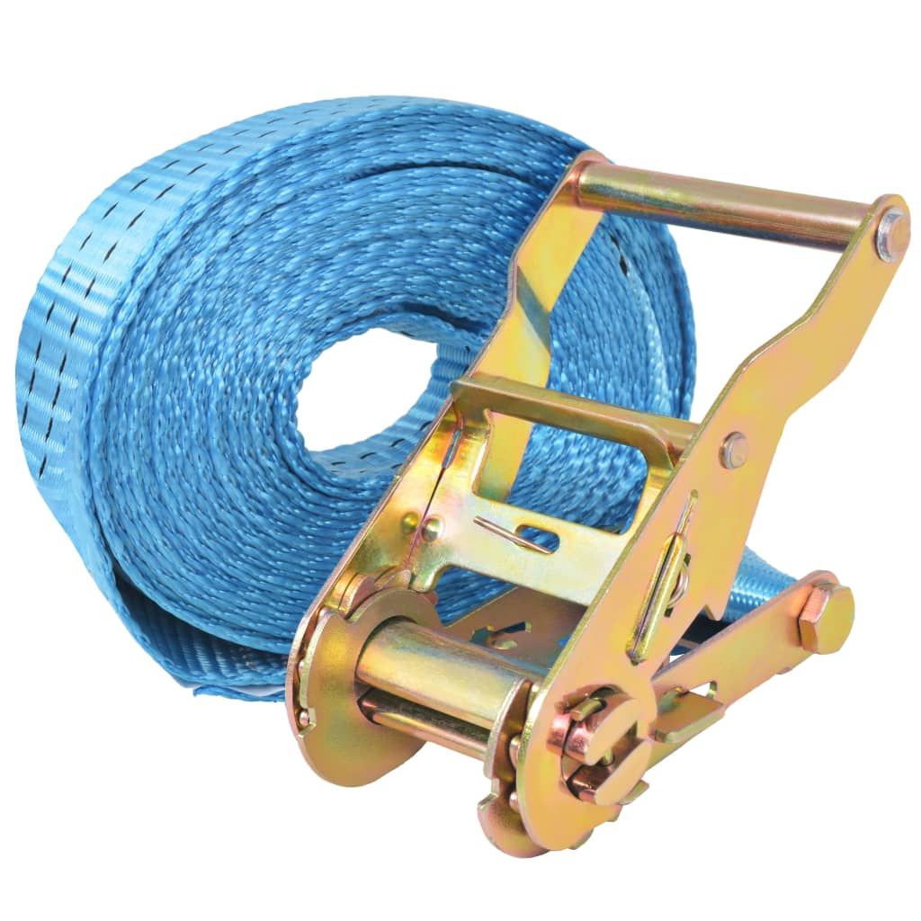 Cinghie d'Ancoraggio 10 pz a Cricchetto 2 T 6mx38mm Blu vidaXL