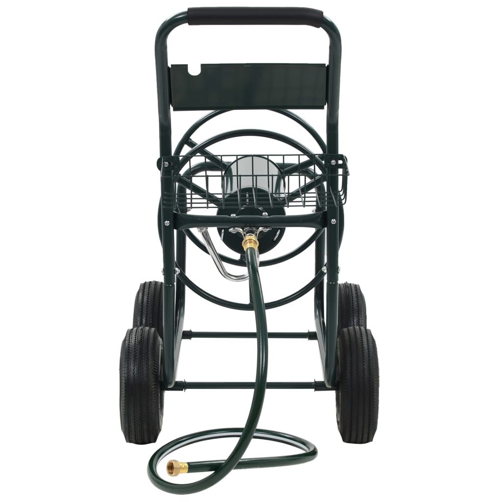 Carrello Avvolgitubi da Giardino Connettori 1/2" 75 m Acciaio vidaXL