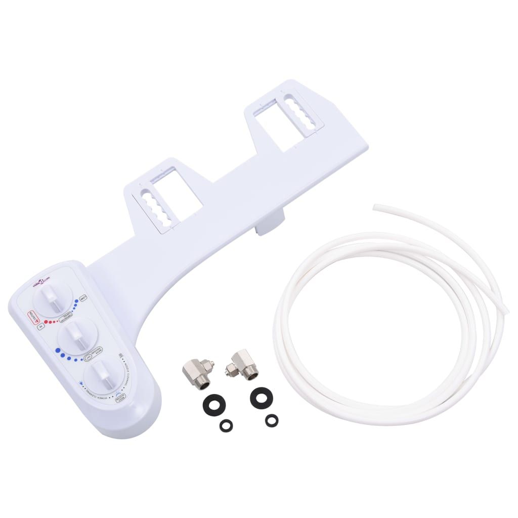 Bidet Accessorio per WC a Doppio Ugello Acqua Calda e Fredda vidaXL