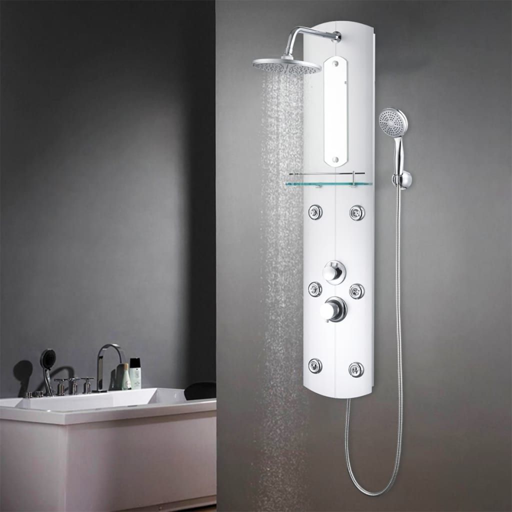Pannello Doccia 25x43x120 cm Argento vidaXL
