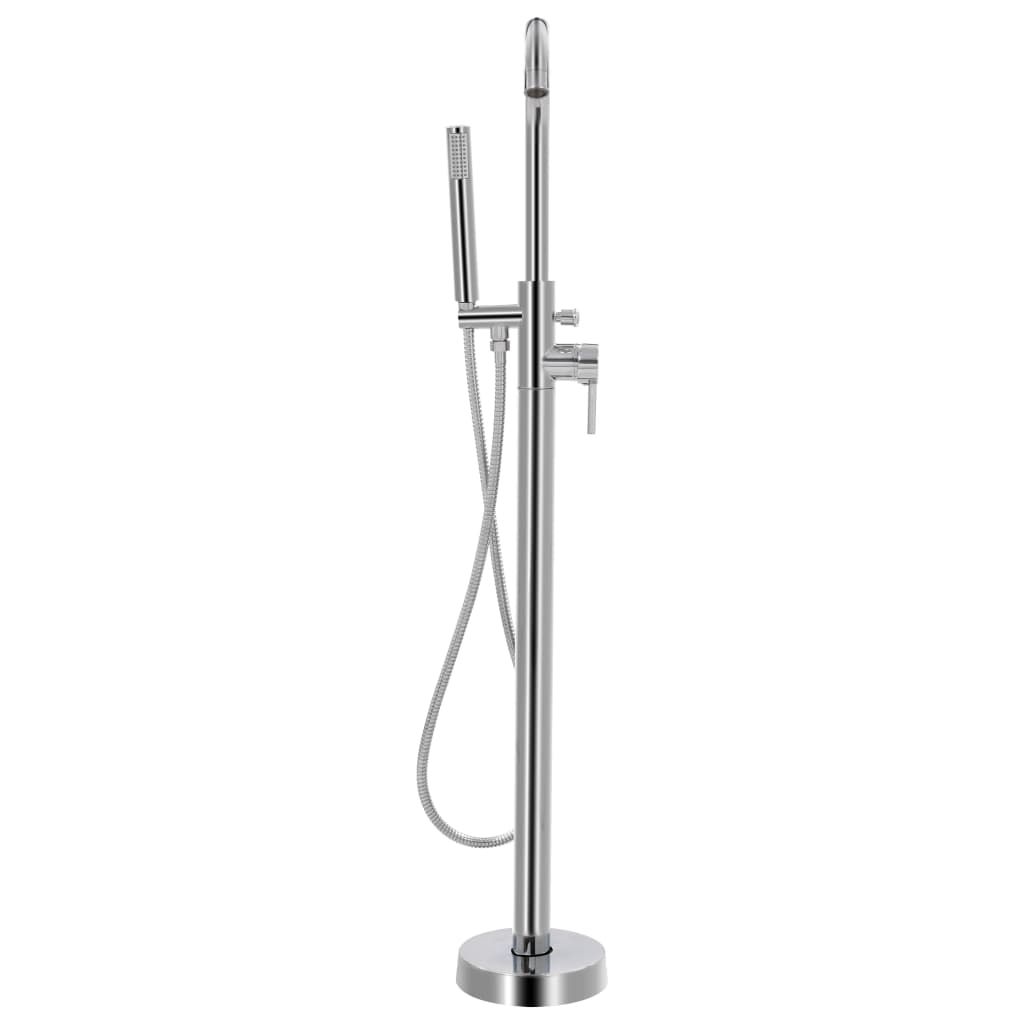 Rubinetteria a Colonna per Vasca da Bagno Acciaio Inox 118,5 cm vidaXL