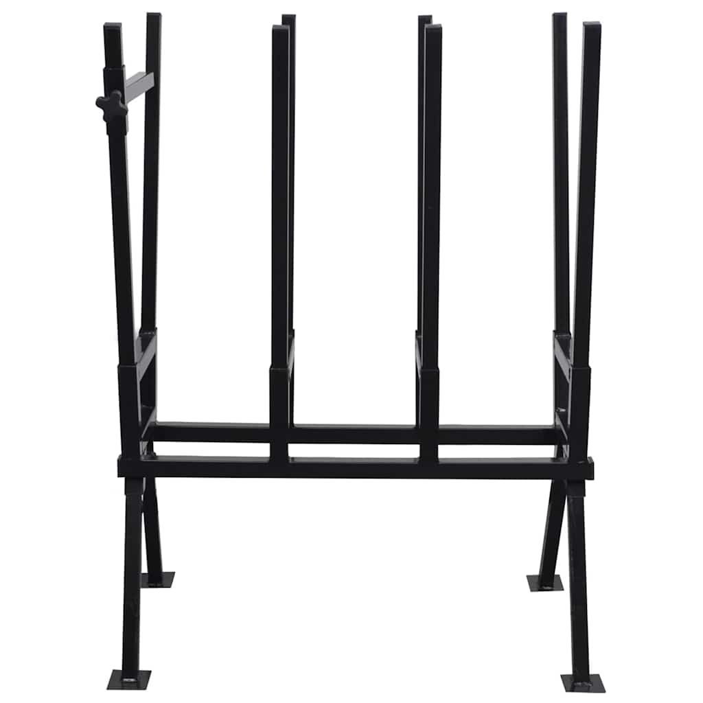 Cavalletto Verniciato a Polvere Nero per Segare Legno vidaXL