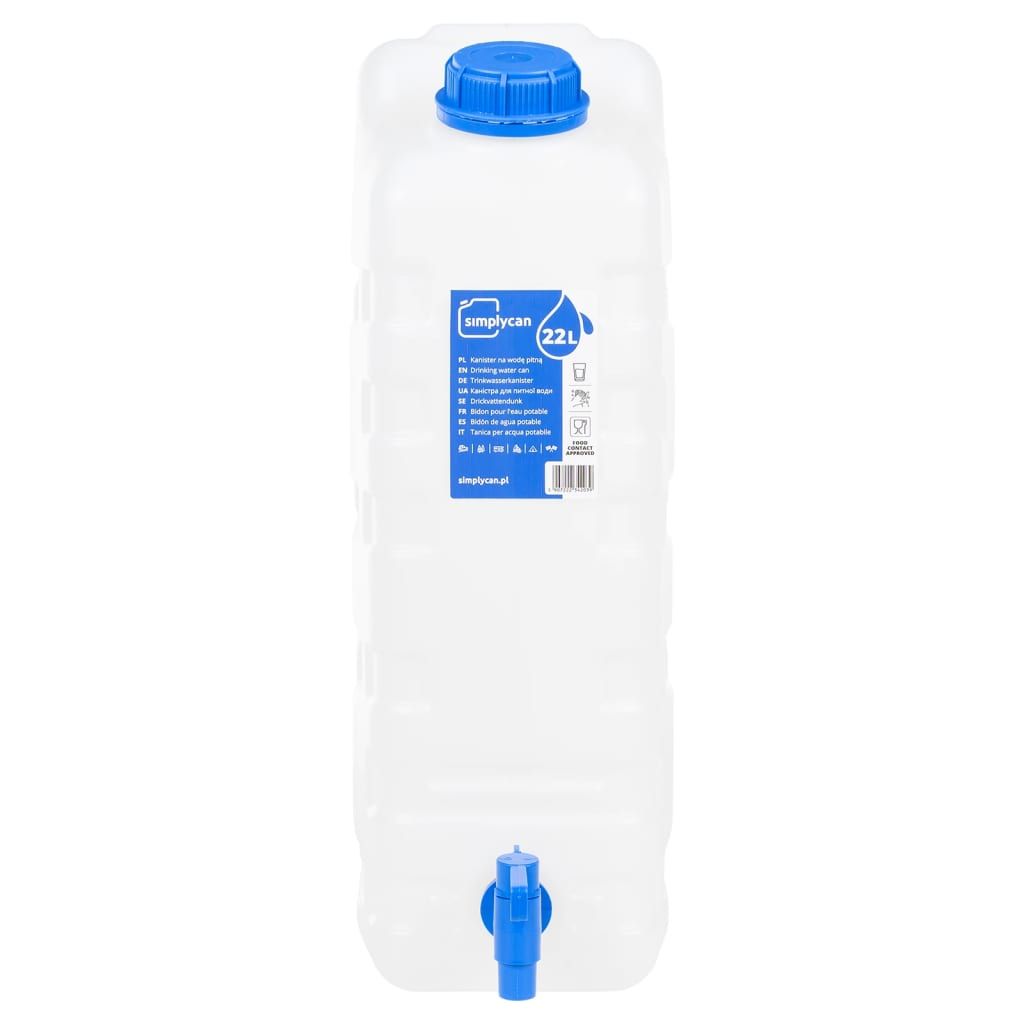 Contenitore Acqua con Rubinetto Trasparente 20 L in Plastica vidaXL