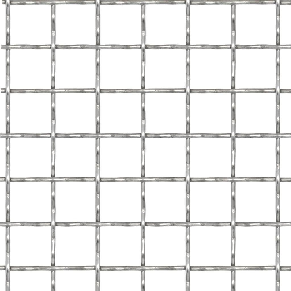 Recinzione in Rete Modulare in Acciaio Inox 50x50 cm 11x11x2 mm vidaXL