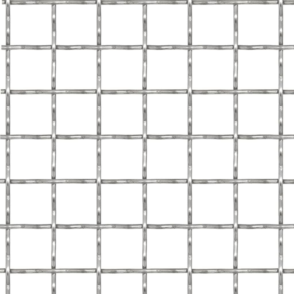 Recinzione in Rete Modulare in Acciaio Inox 50x50 cm 31x31x3 mm vidaXL