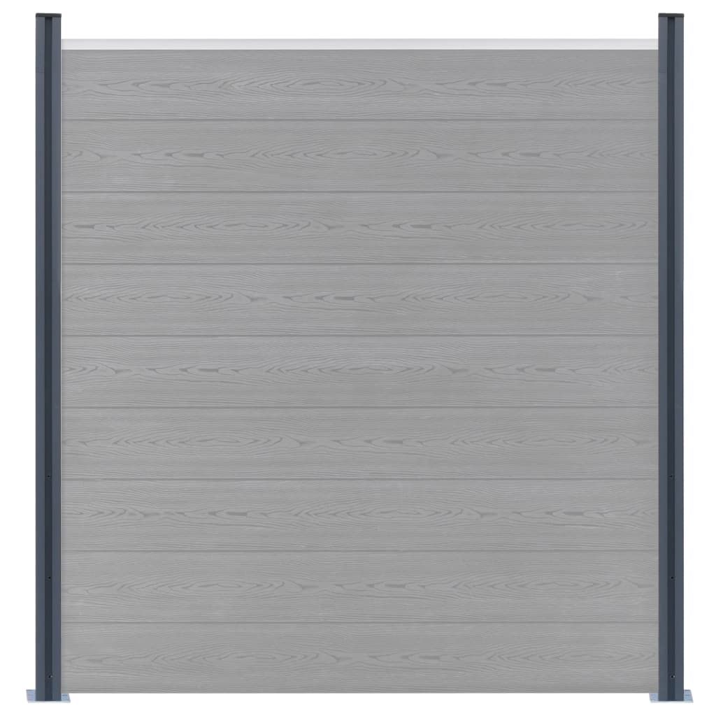 Pali di Recinzione 2 pz Grigio Scuro 185 cm in Alluminio vidaXL