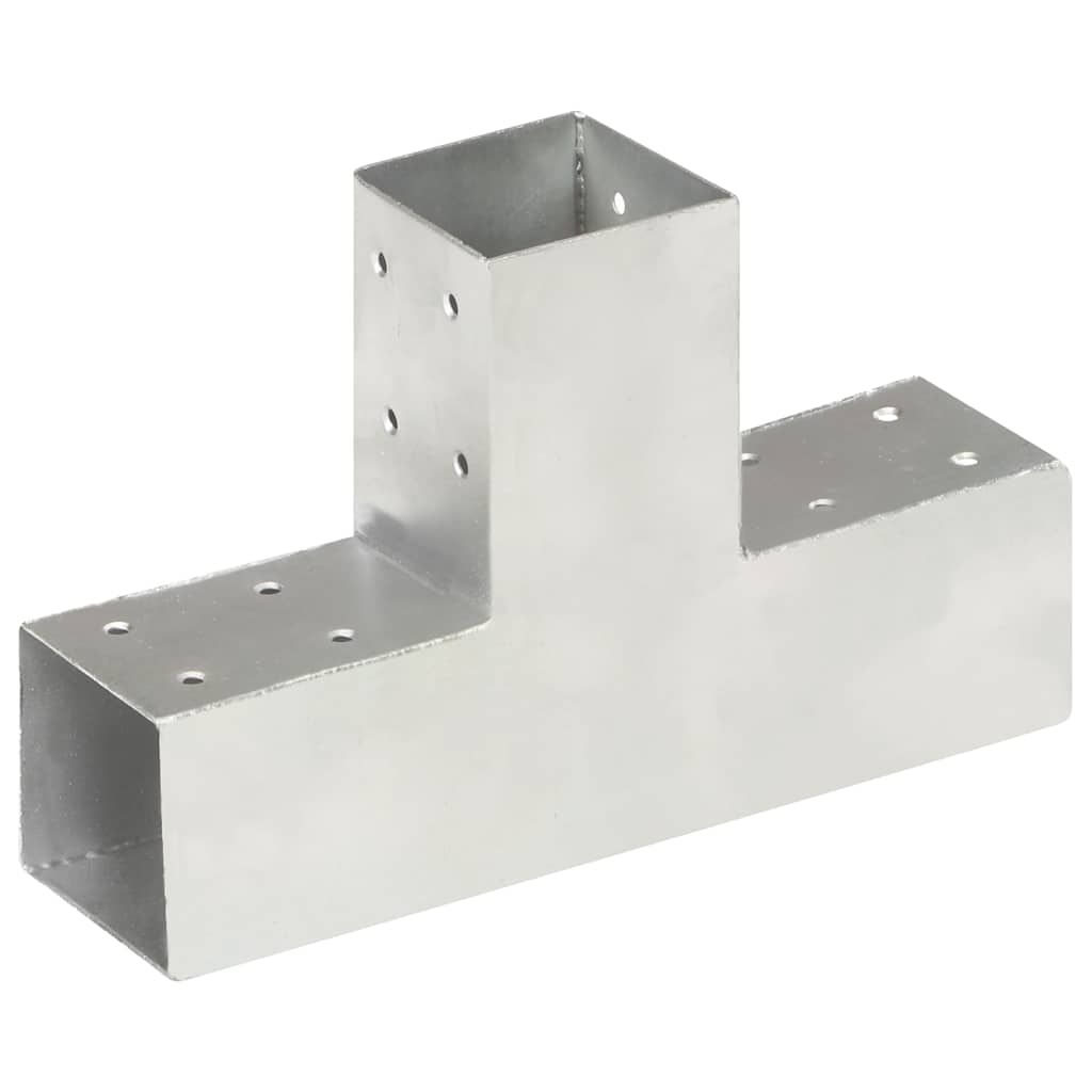Connettori per Pali a Forma di T 4 pz Metallo Zincato 71x71 mm vidaXL