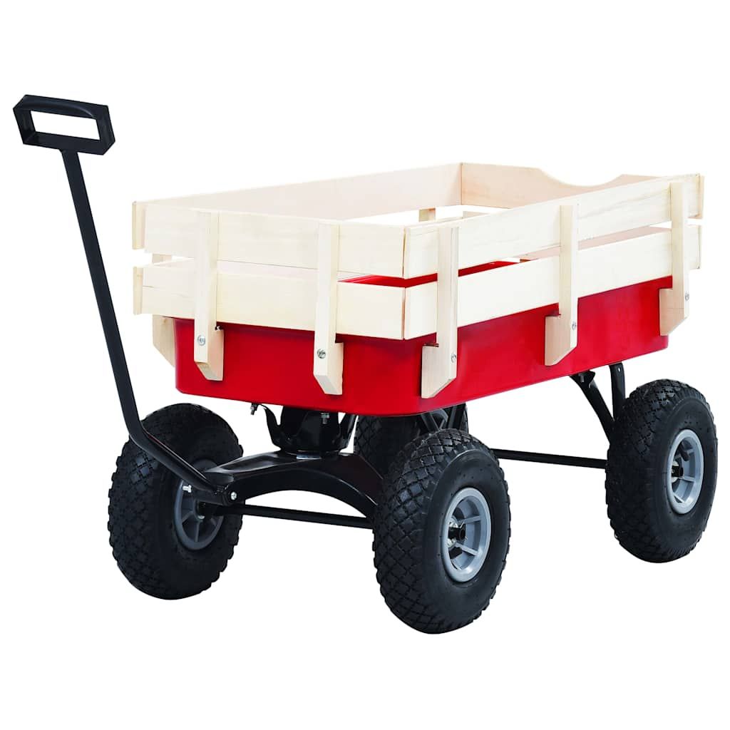 Carrello a Mano 150 kg Rosso vidaXL