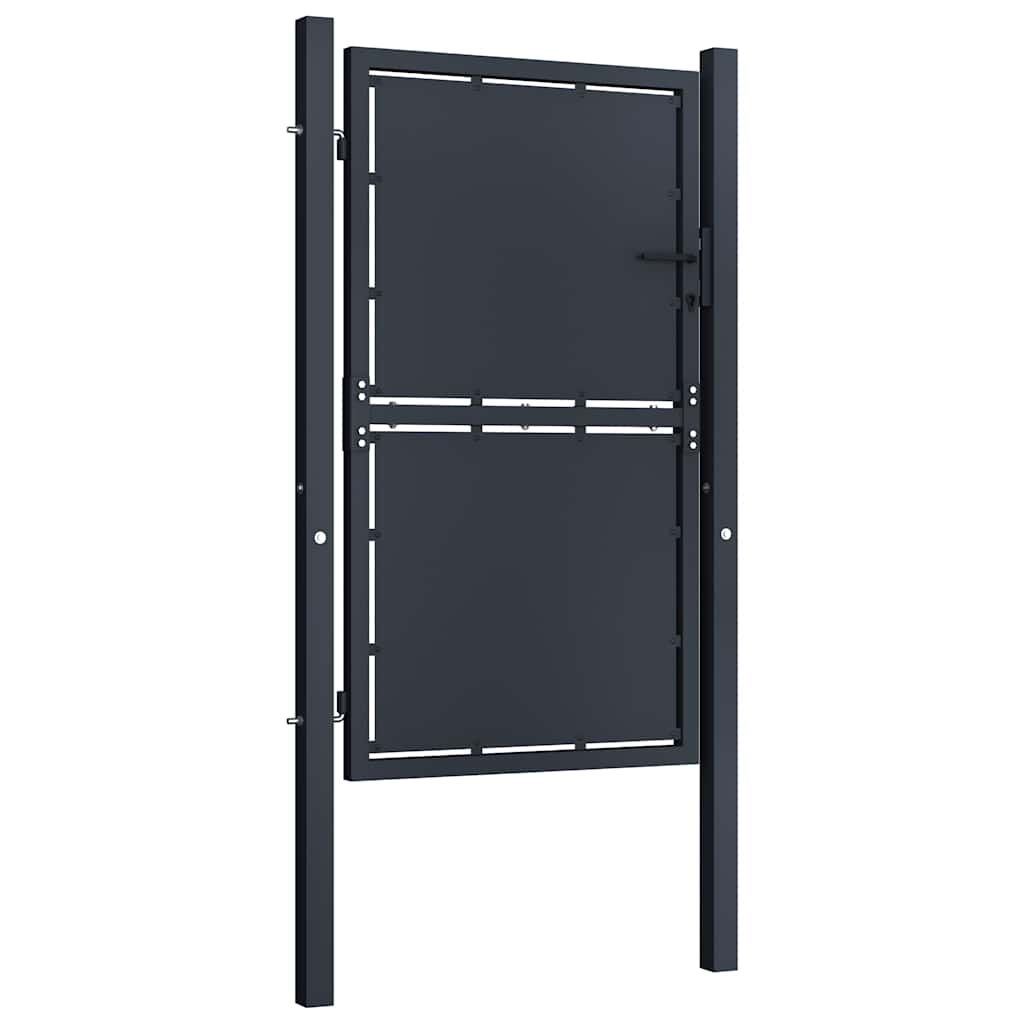 Cancello da Giardino in Acciaio 100x175 cm Antracite vidaXL