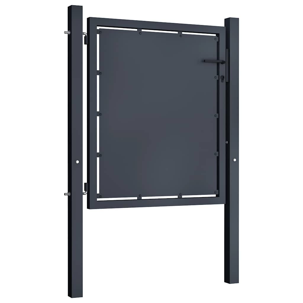 Cancello da Giardino in Acciaio 100x75 cm Antracite vidaXL