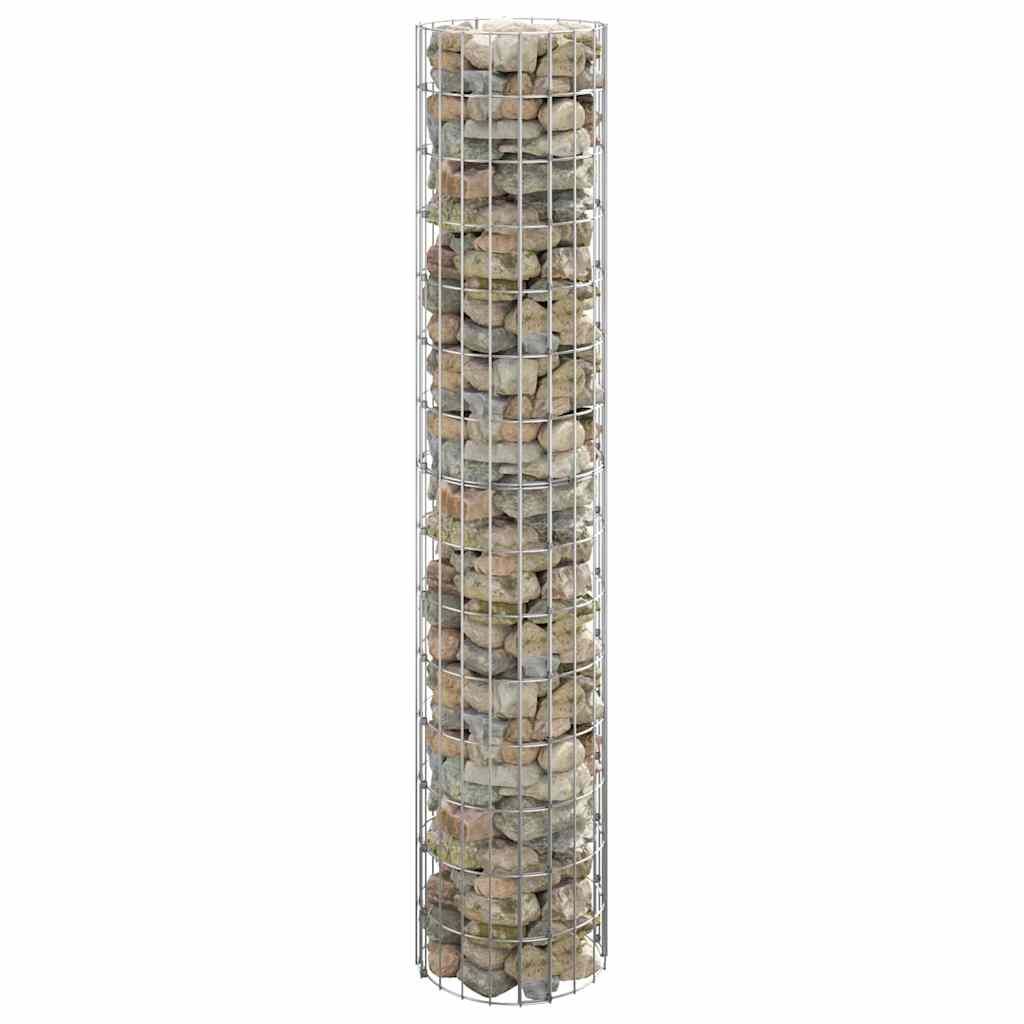 Palo Gabbione Circolare in Acciaio Zincato Ø30x150 cm vidaXL