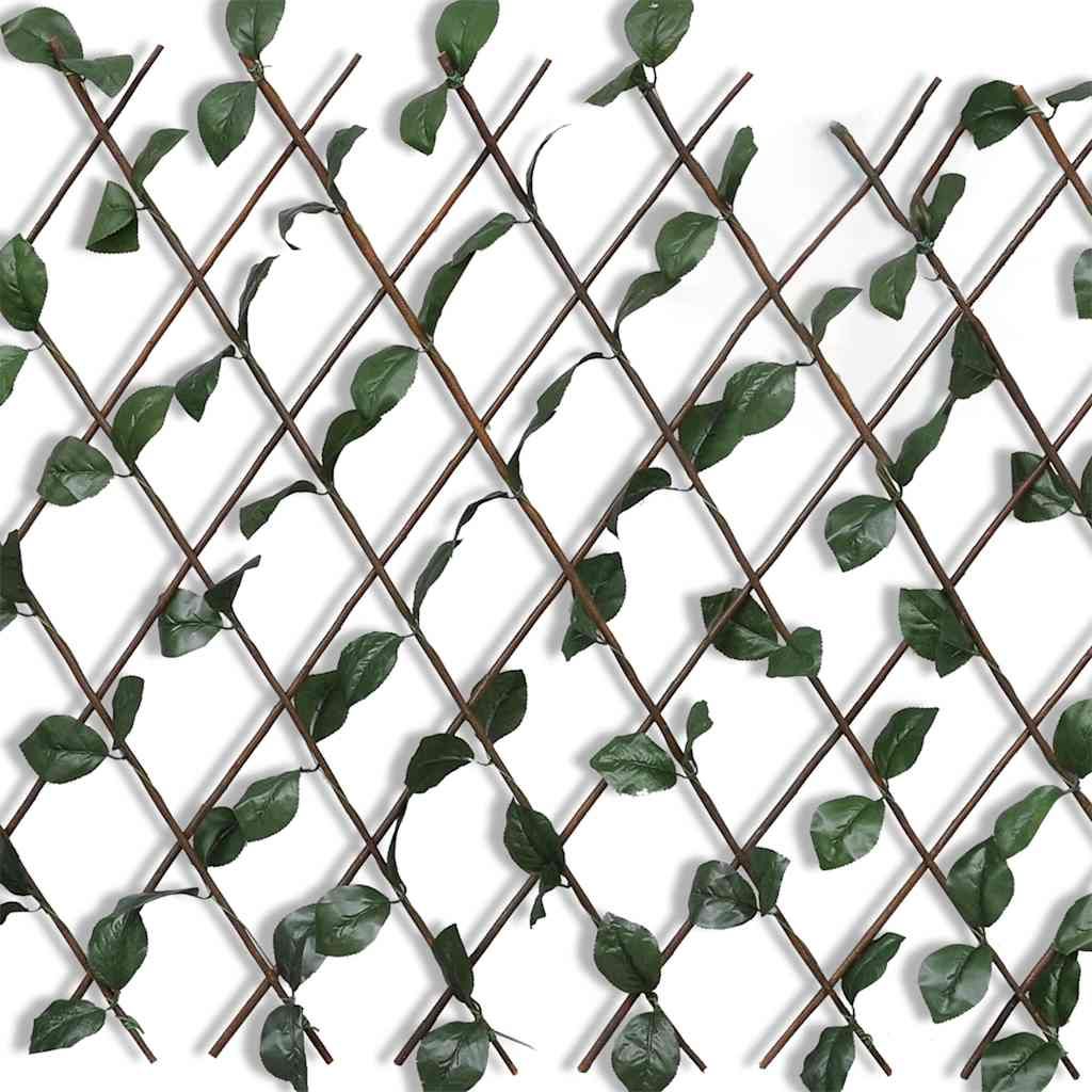 Recinto in Salice a Traliccio 5 pz Foglie Artificiali 180x90 cm vidaXL