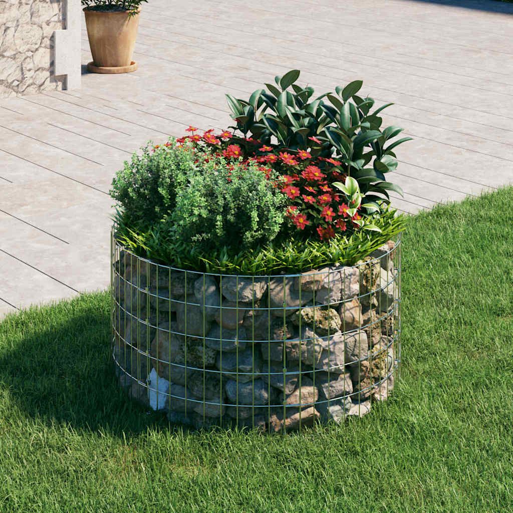 Palo Gabbione Circolare in Acciaio Zincato Ø100x50 cm vidaXL