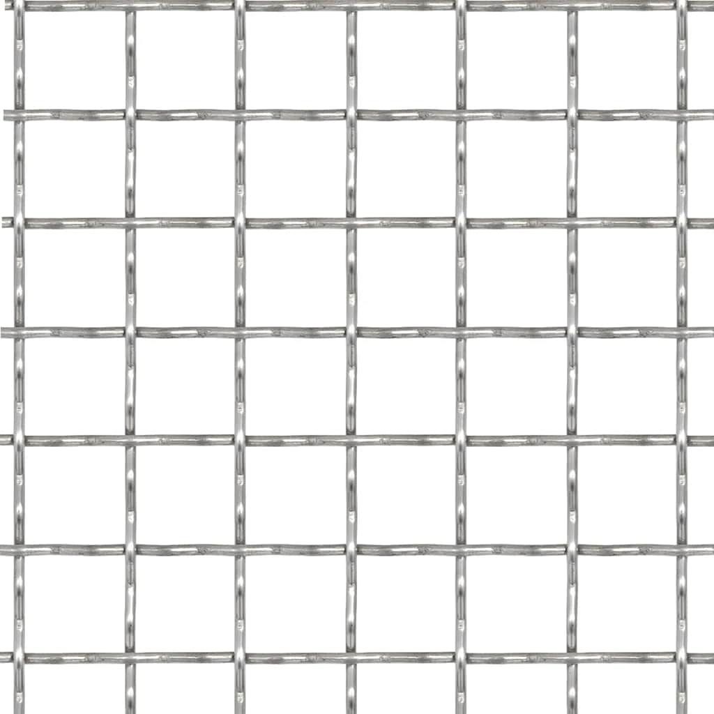 Recinzione in Rete Modulare in Acciaio Inox 100x85cm 11x11x2 mm vidaXL