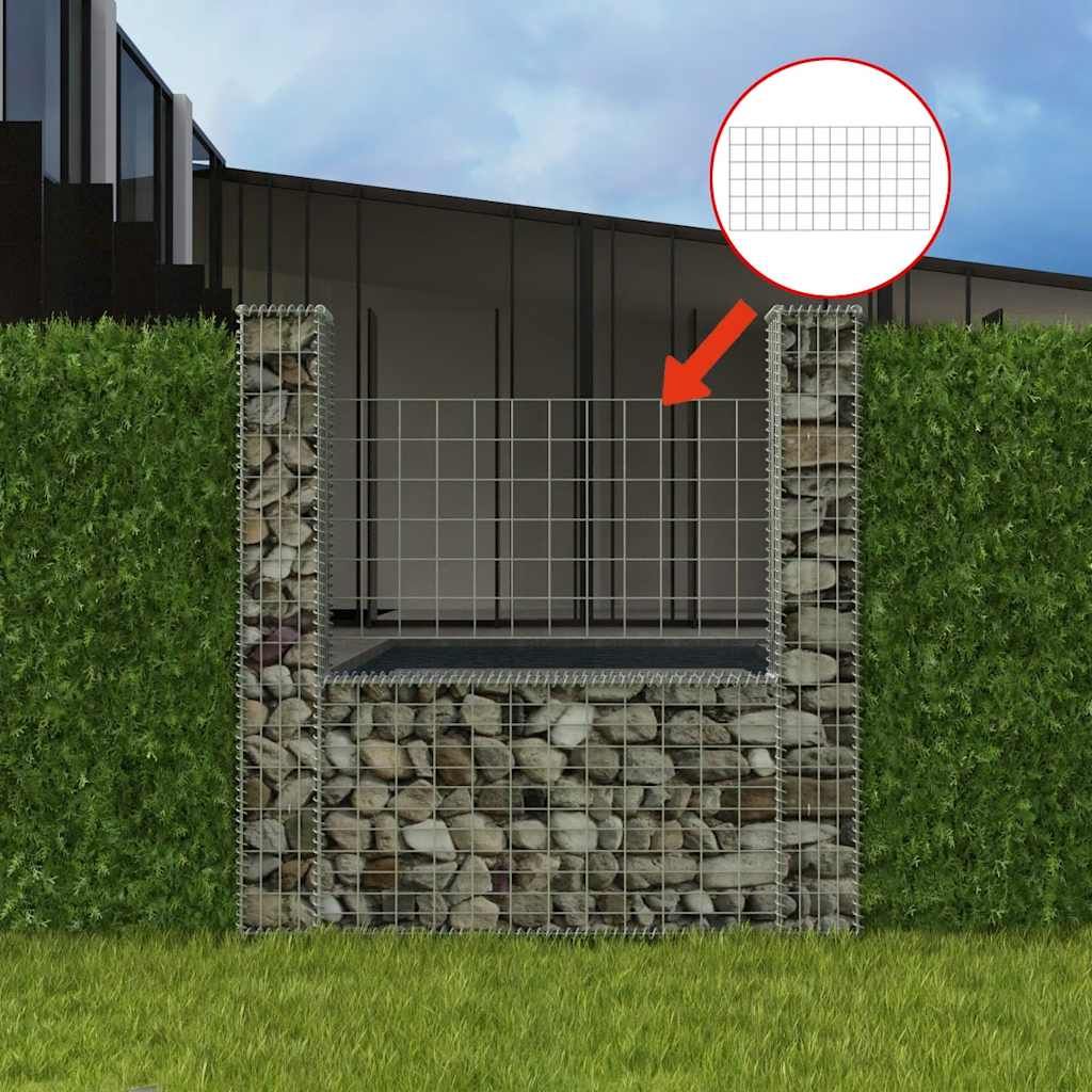 Gabbione in Rete ad U in Acciaio Zincato 160x20x150 cm vidaXL