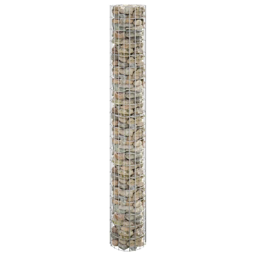 Palo Gabbione Circolare in Acciaio Zincato Ø30x200 cm vidaXL